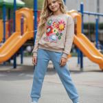 Jogging Fleurie molletonné